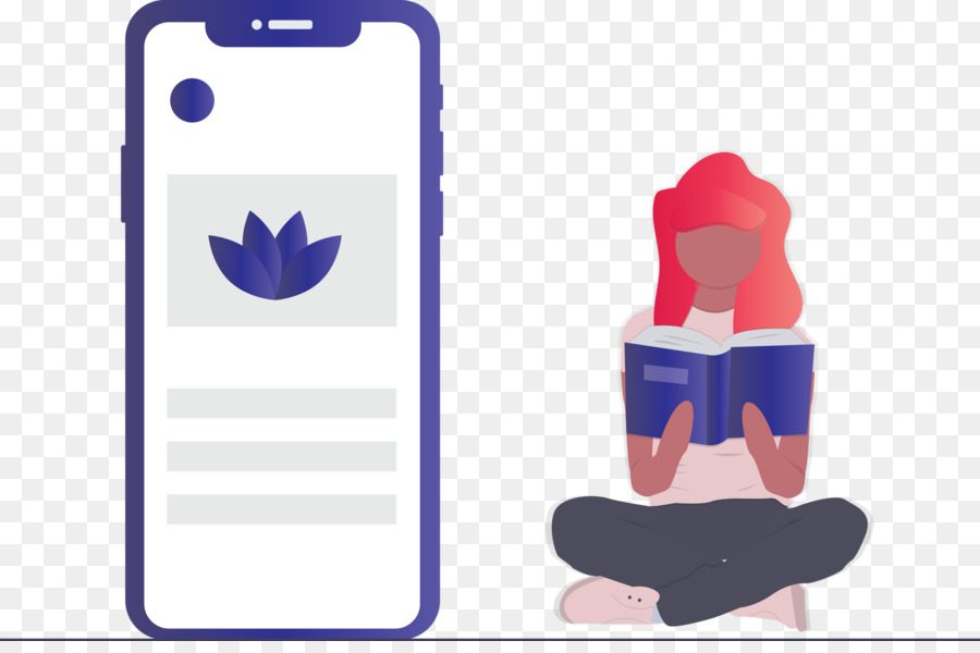 Femme Lisant Et Smartphone，Livre PNG