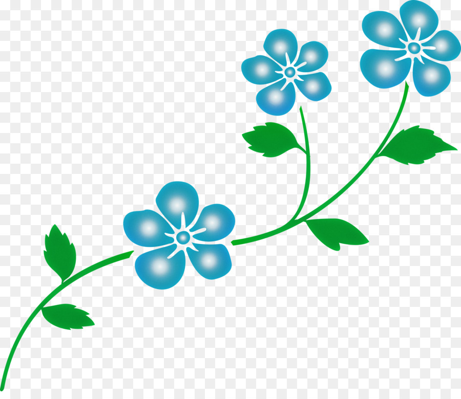 Fleurs Violettes，Feuilles PNG