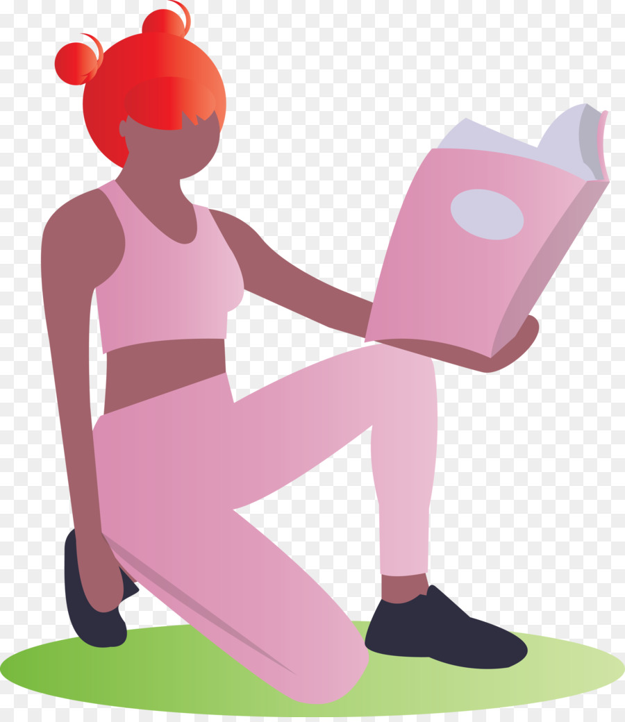 Femme Lisant，Livre PNG