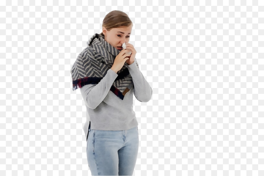 Femme Avec Un Mouchoir，Foulard PNG