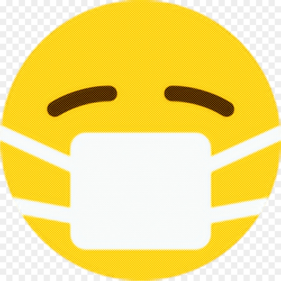 Masque Facial Emoji，Jaune PNG