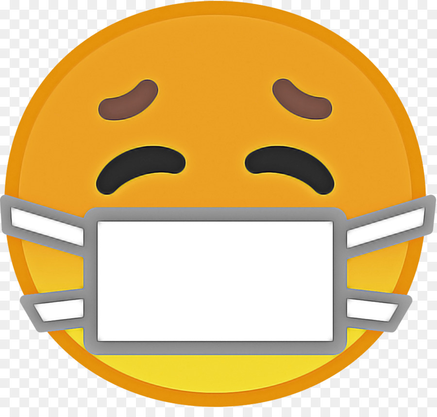 Masque Facial Emoji，Jaune PNG