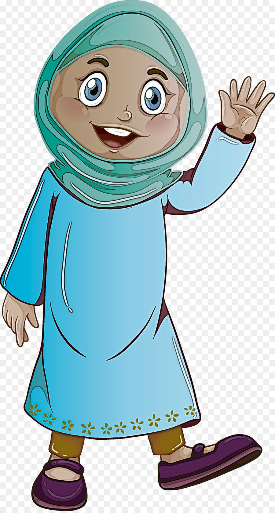 Fille De Dessin Animé，Hijab PNG