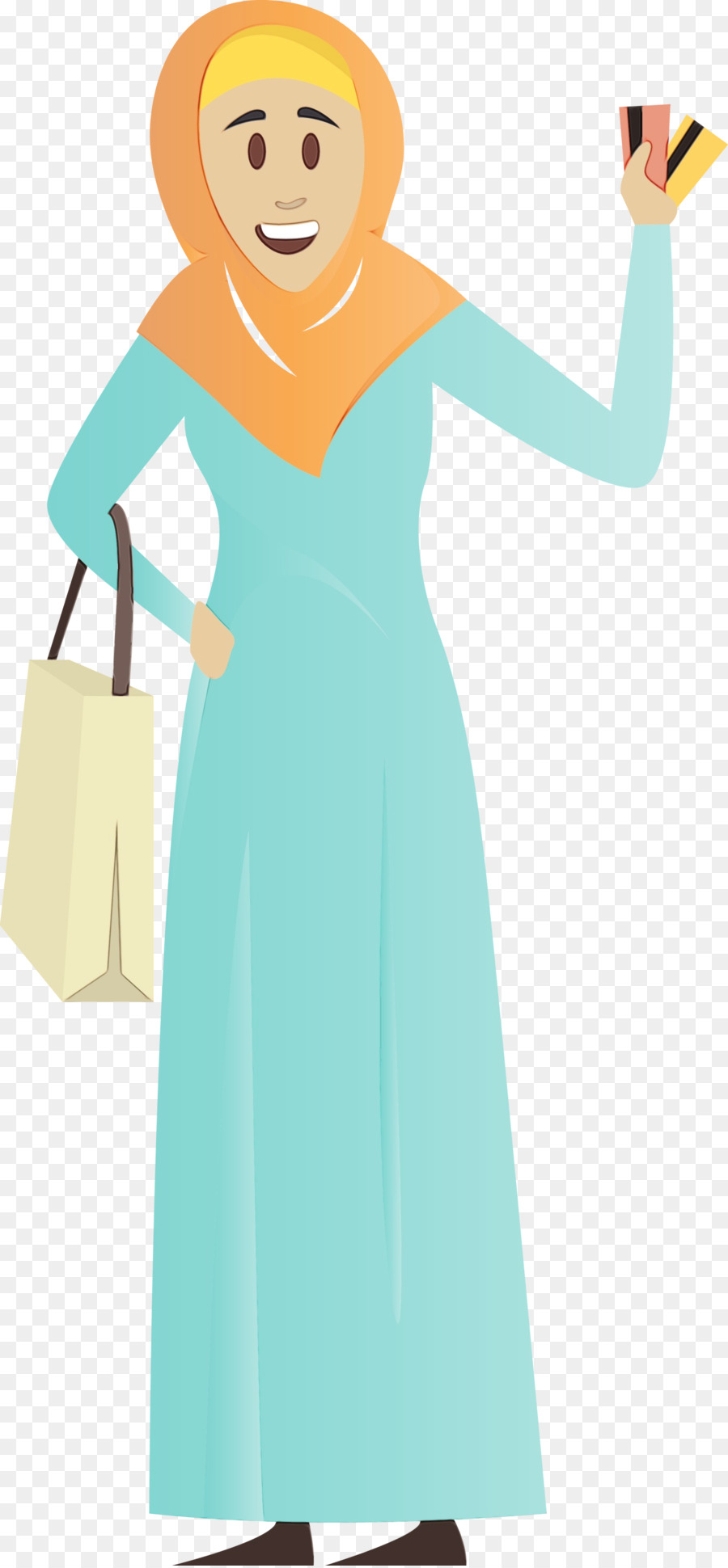 Femme Shopping，Achats PNG