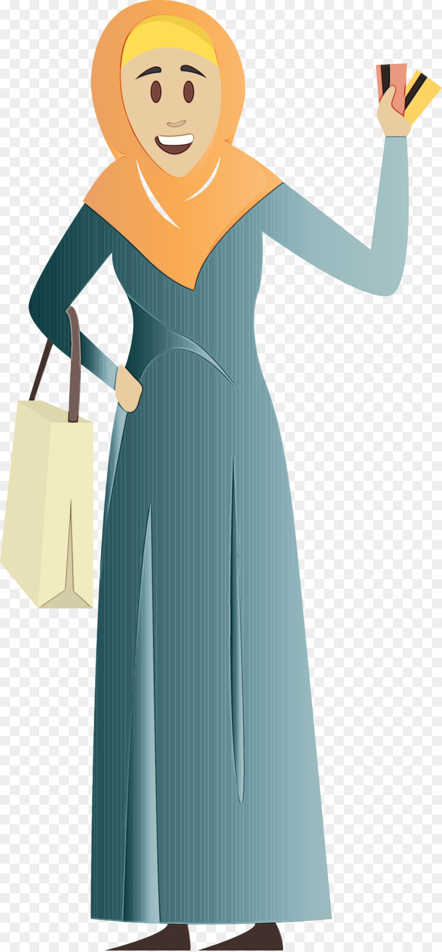 Femme Shopping，Achats PNG