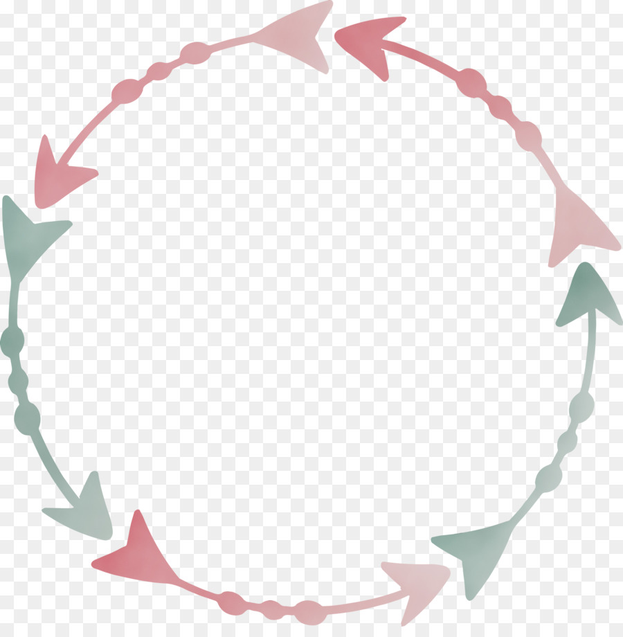 Flèches Circulaires Vertes Et Roses，Cercle PNG