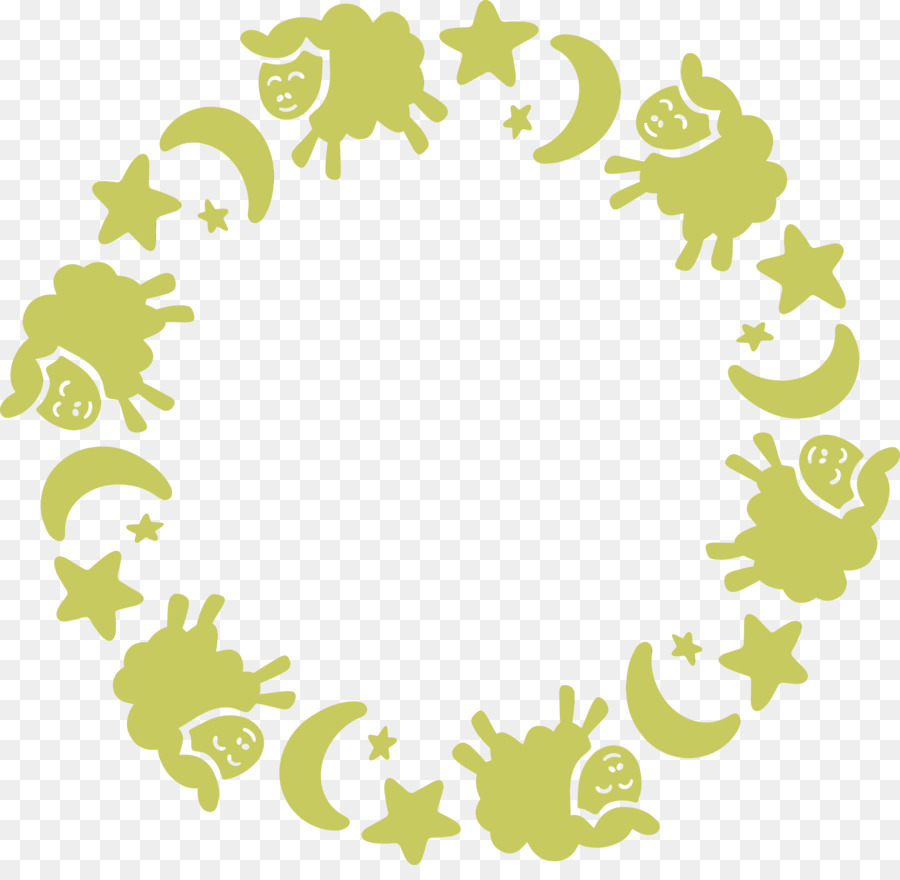 Moutons Et étoiles，Lune PNG