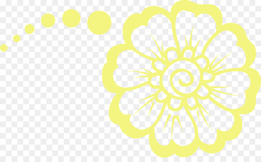 Doodle De Fleur Verte，Conception PNG