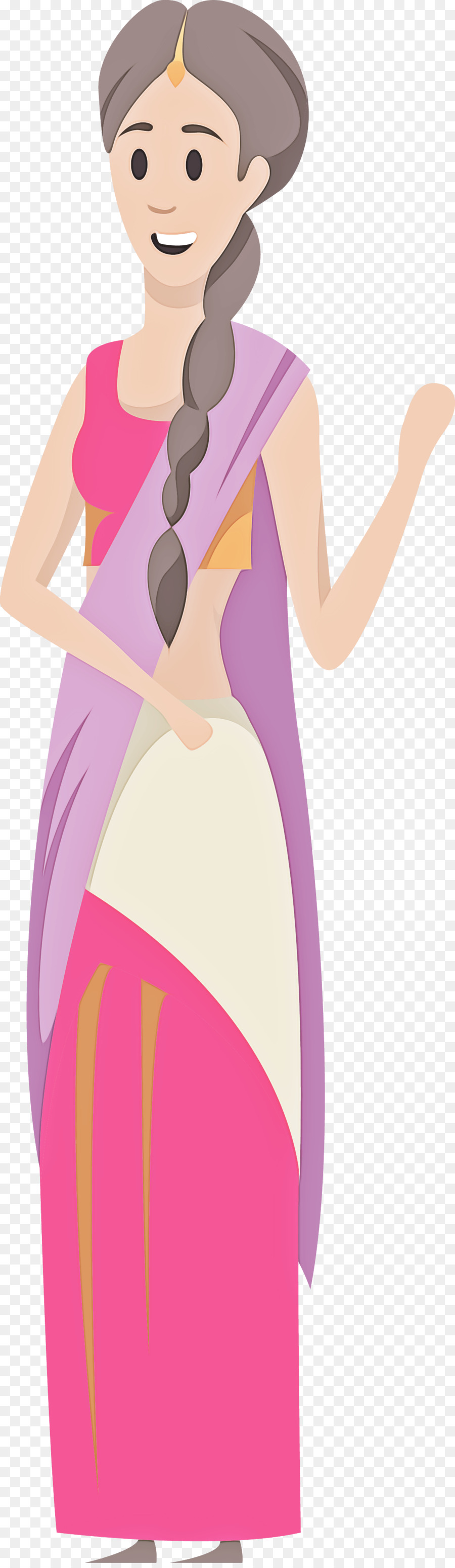 Femme En Tenue Traditionnelle，Sari PNG