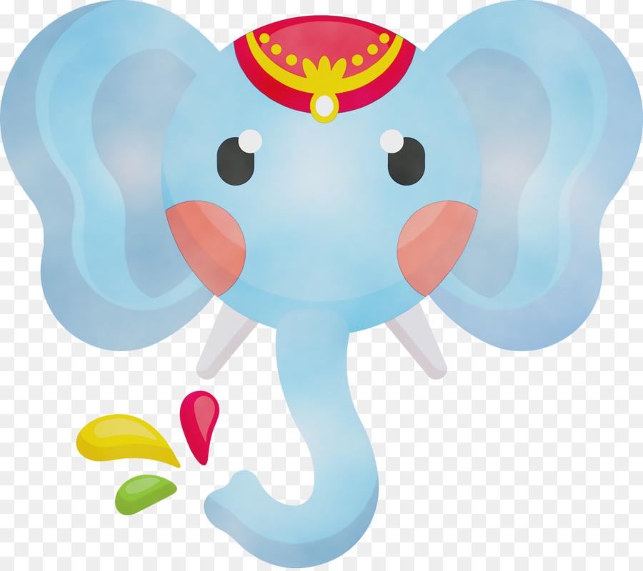 Éléphant Bleu，Mignon PNG