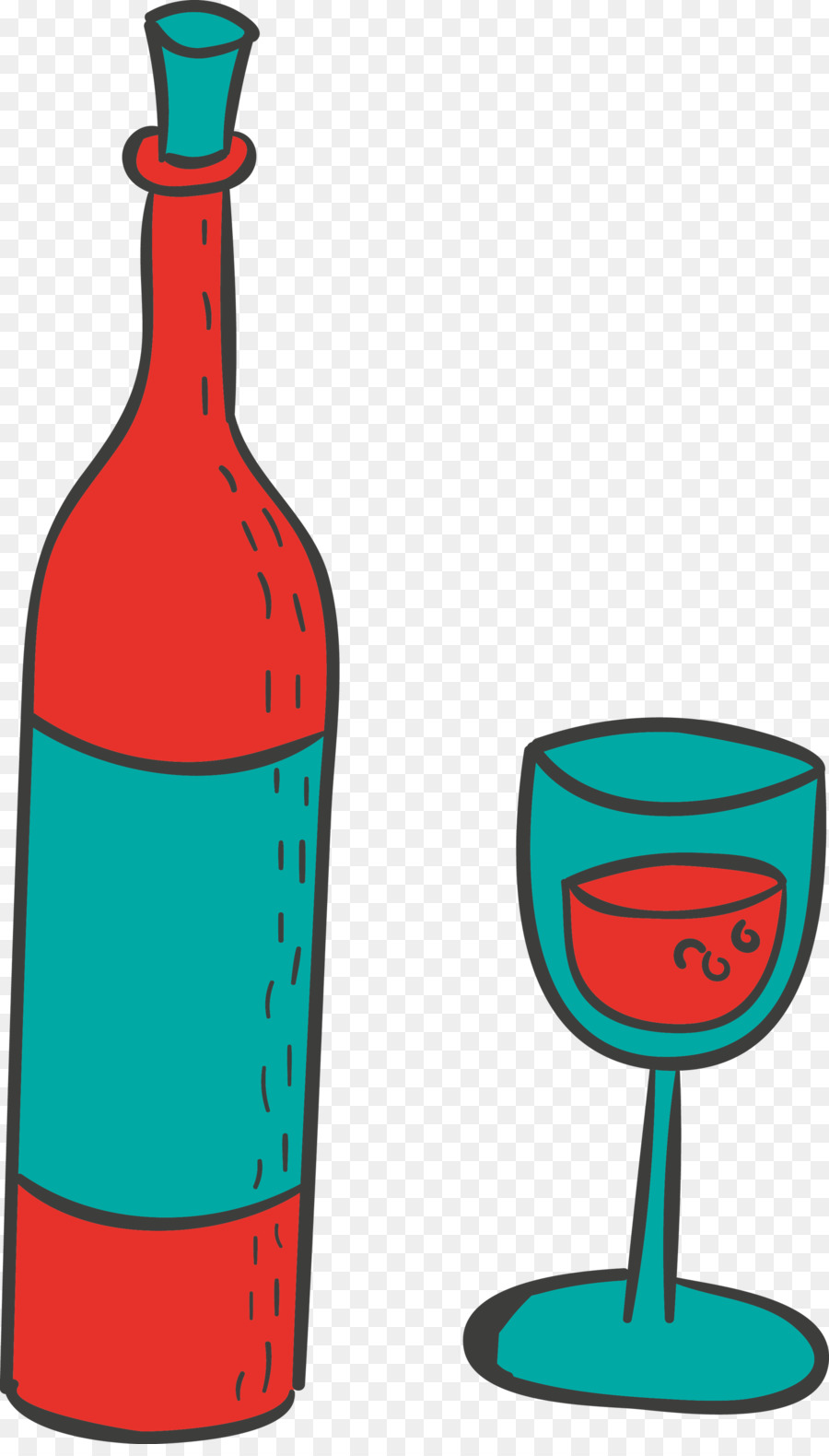 Bouteille De Vin Et Verre，Vin Rouge PNG