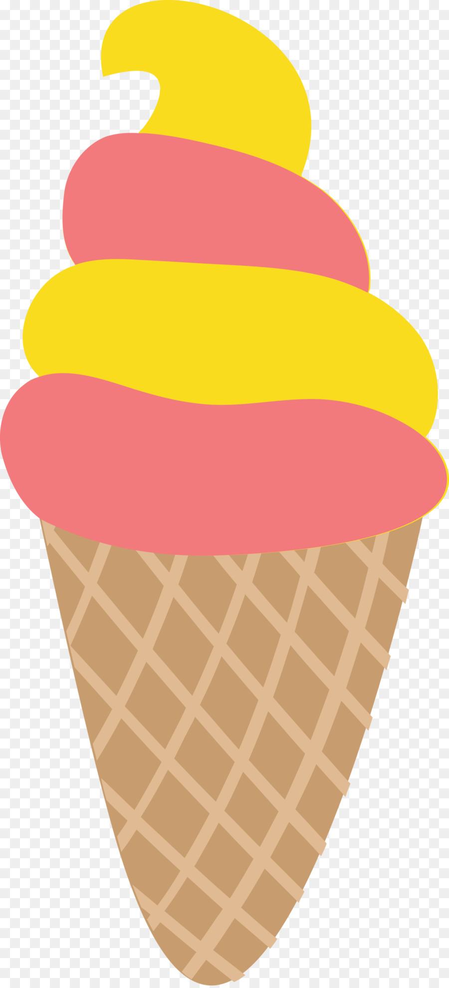 Cornet De Glace Jaune，Glace PNG