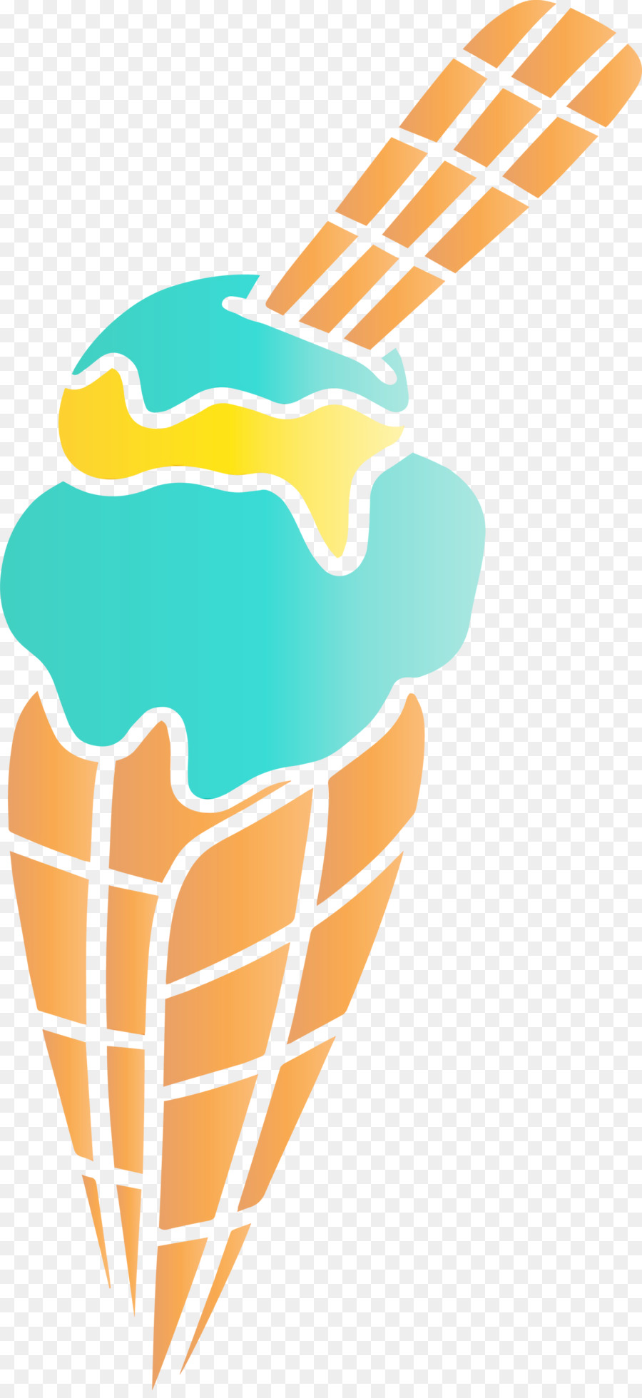 Cornet De Crème Glacée，Ligne PNG