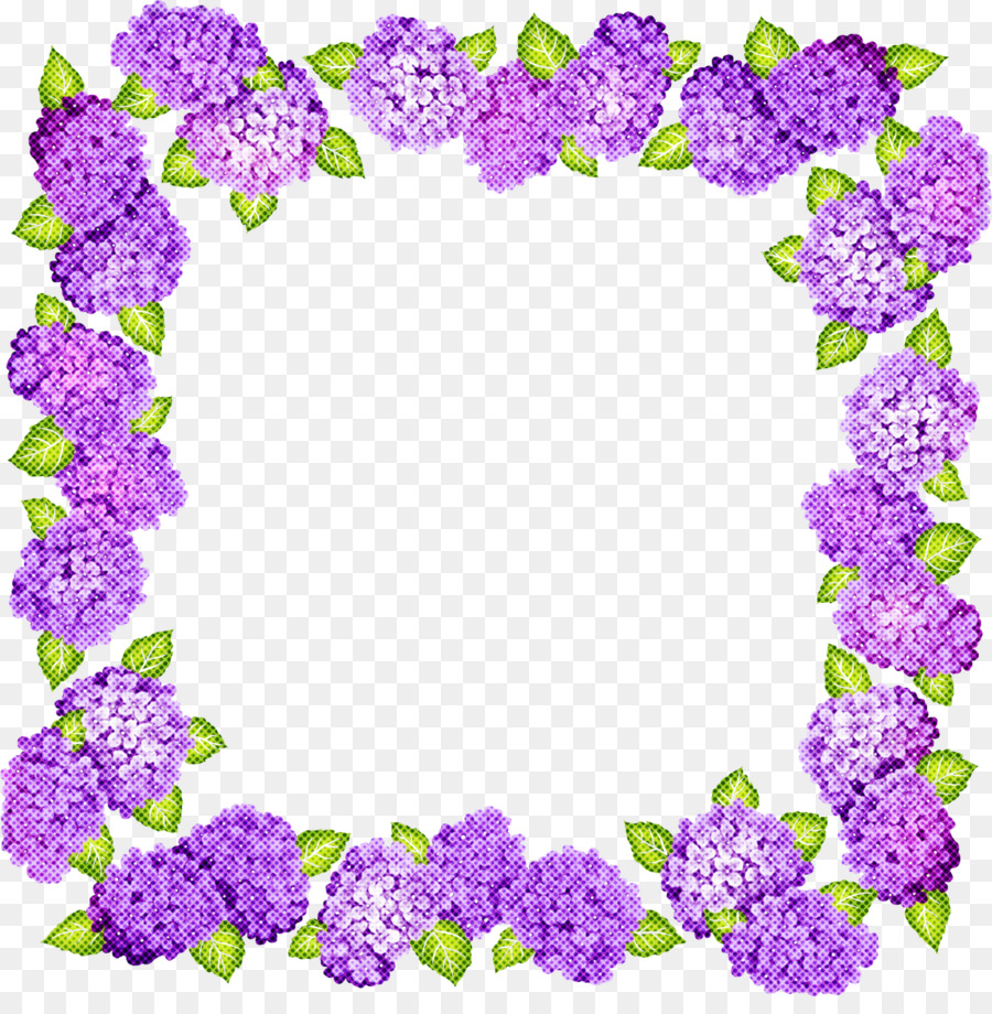 Fleurs Violettes，Cadre PNG