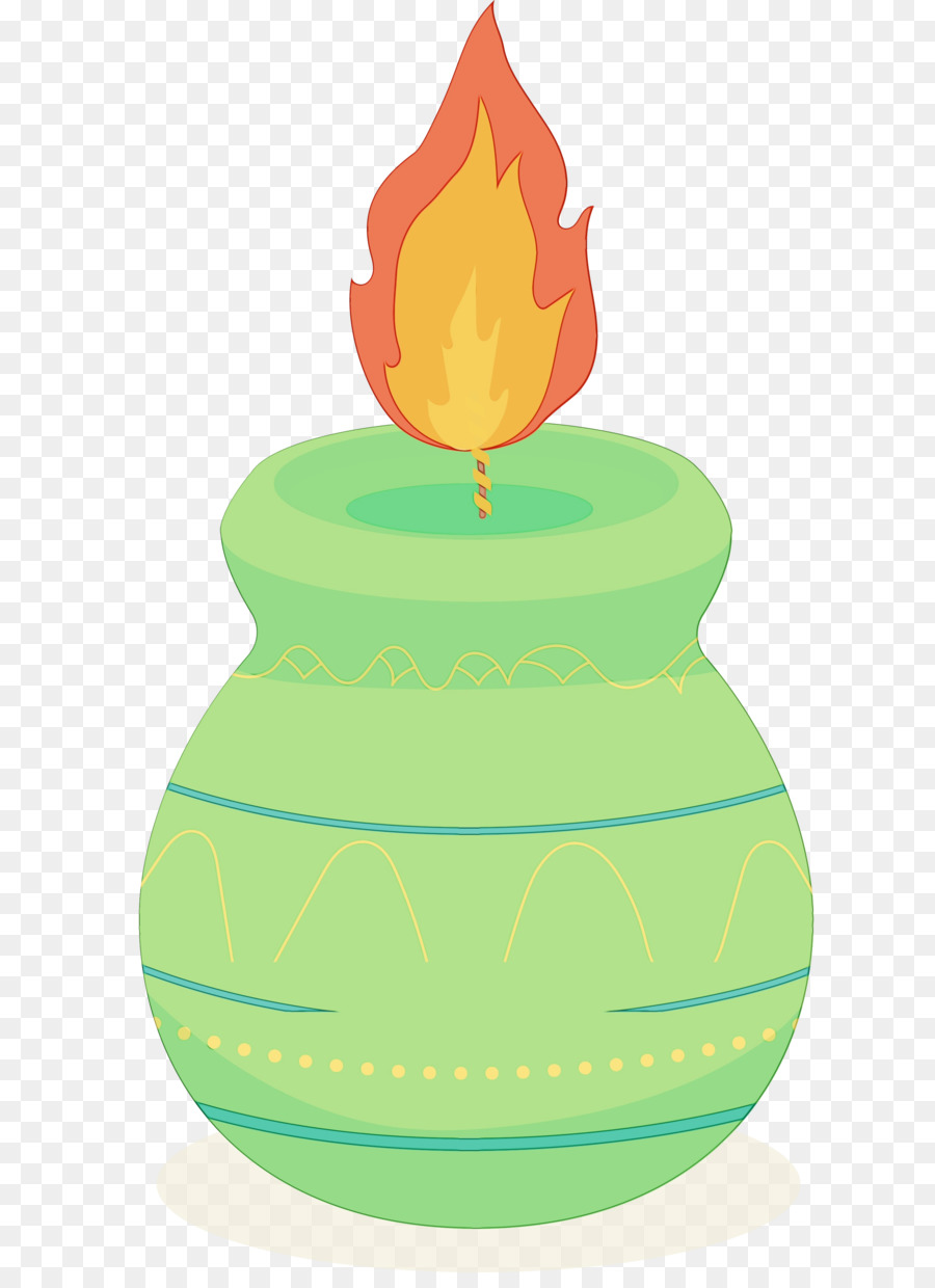 Pot Vert Avec Flamme，Feu PNG