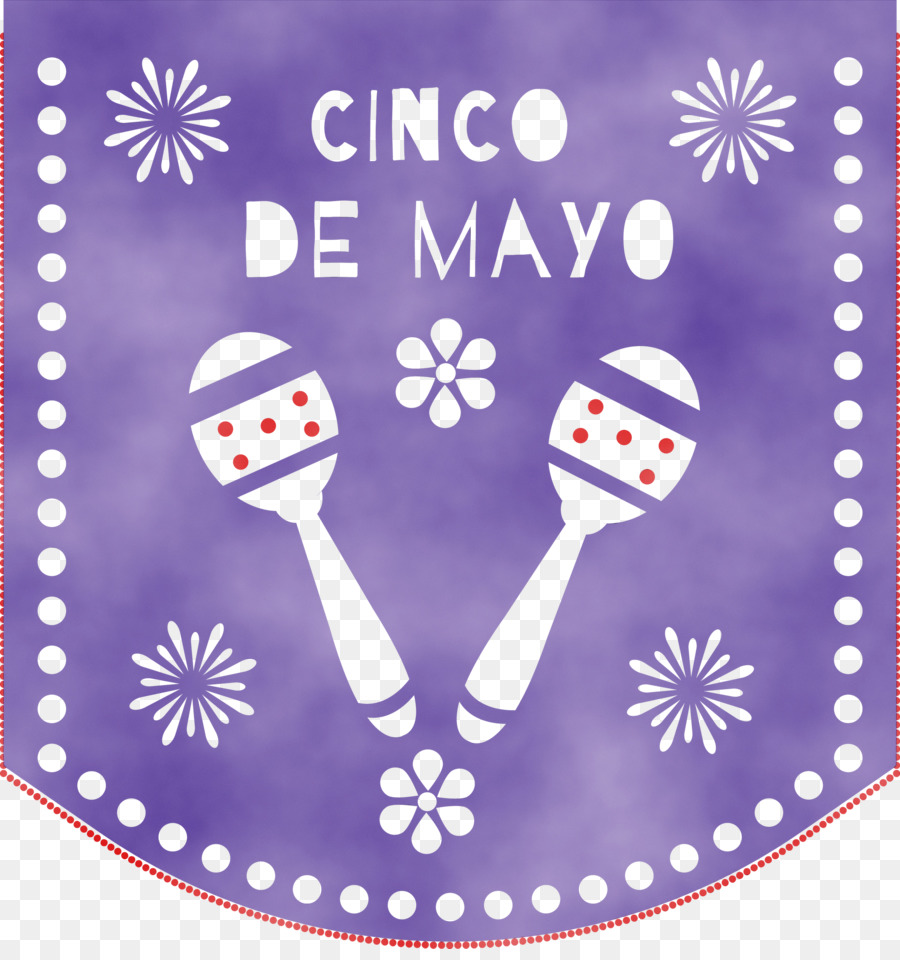 Bannière De Cinco De Mayo，Violet PNG