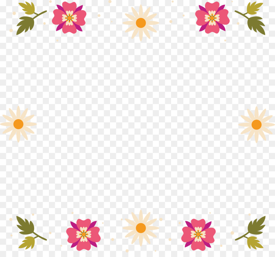 Cadre Floral，Fleurs PNG