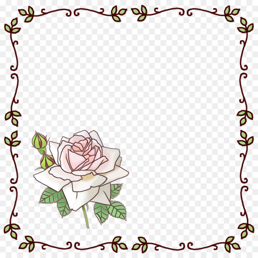 Cadre Rose，Fleurs PNG