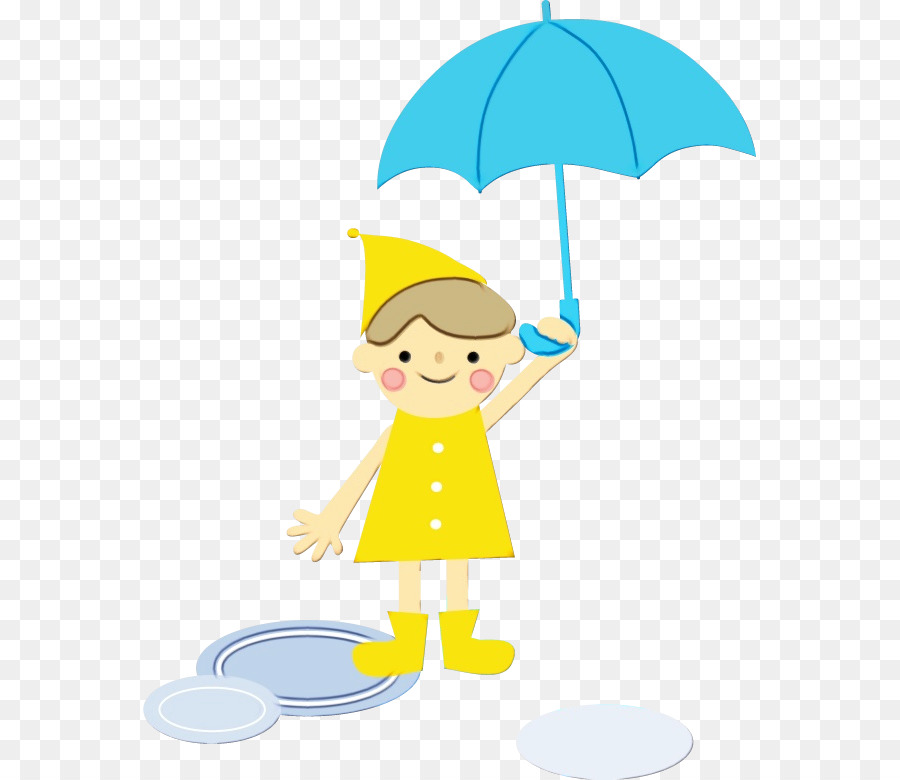 Enfant Avec Parapluie，Pluie PNG