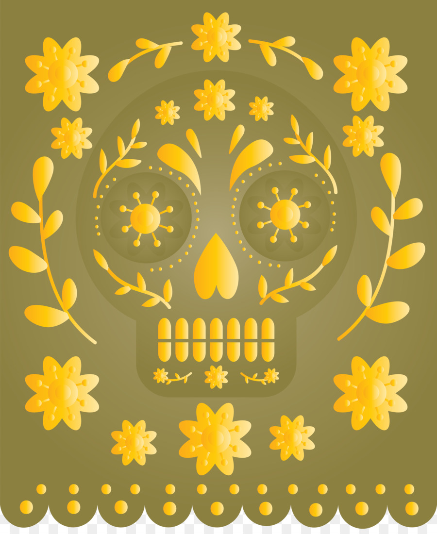 Design Floral，Jaune PNG