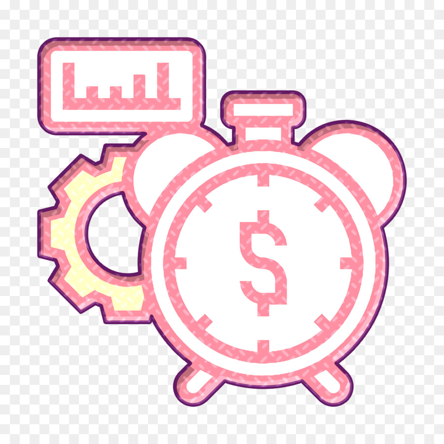 Horloge Avec Signe Dollar，Réveil PNG