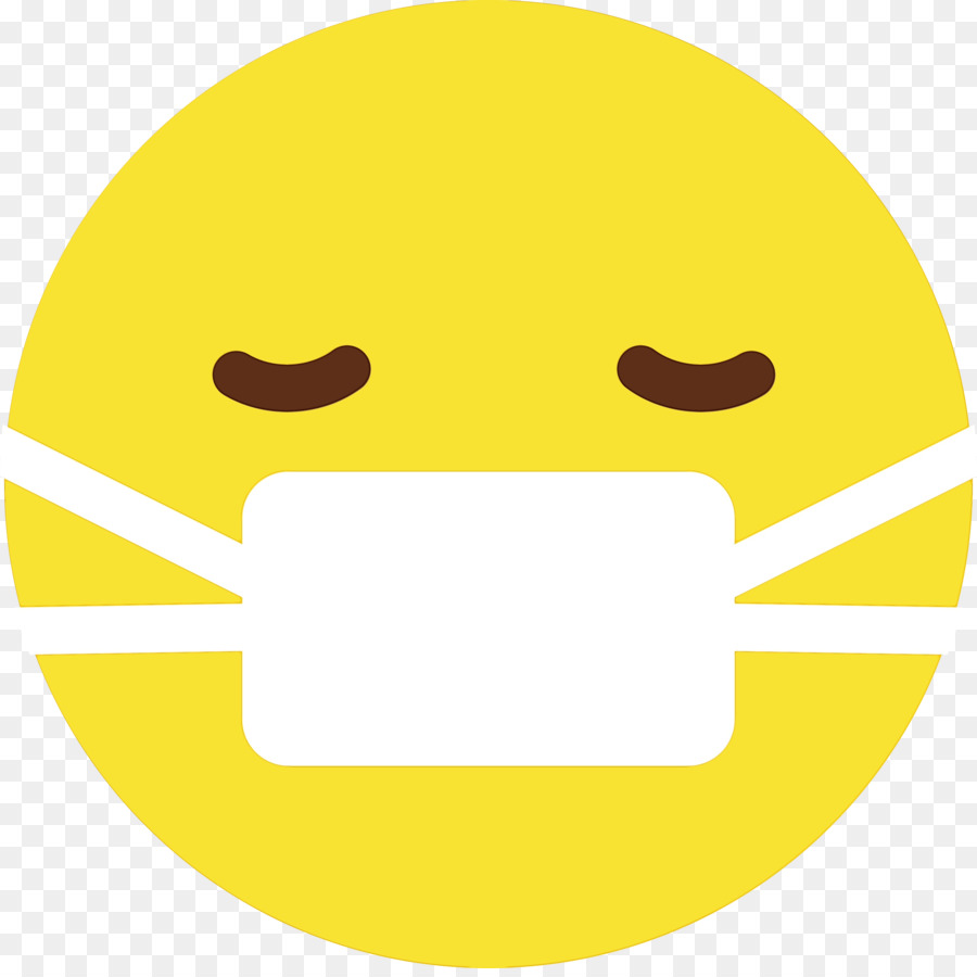 Masque Facial Emoji，Jaune PNG