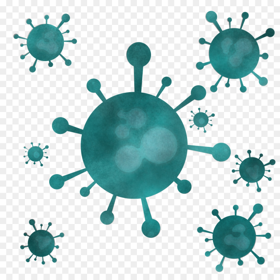 Icône De Virus，Bleu PNG