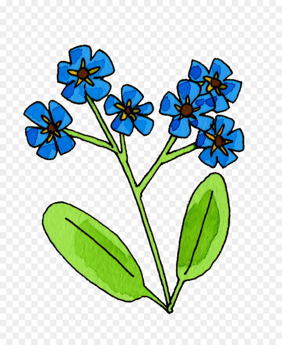 Fleur，Bleu PNG