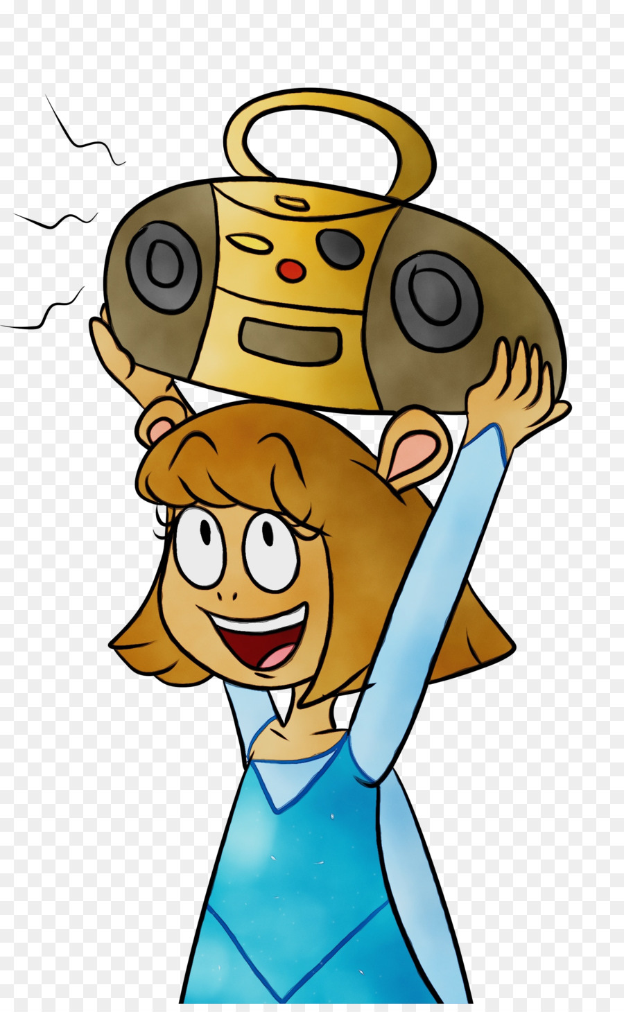 Personnage De Dessin Animé，Boombox PNG