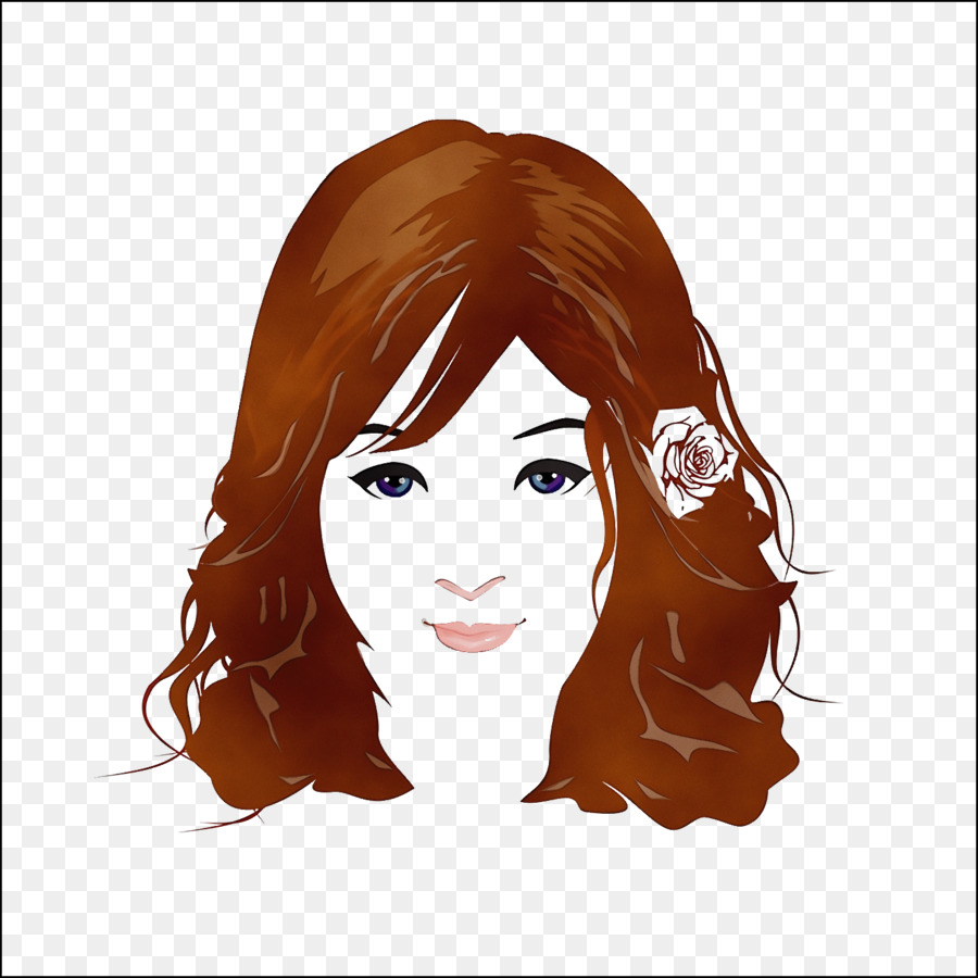 Visage De Femme，Cheveux Bruns PNG