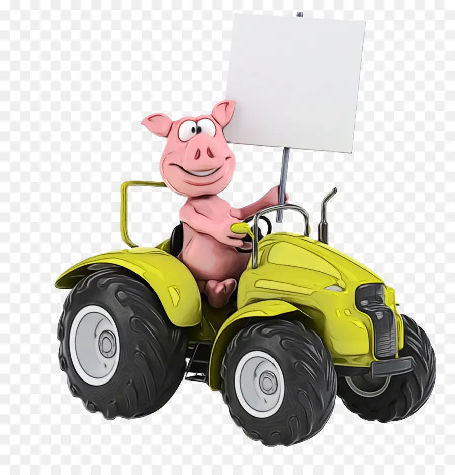 Cochon Sur Tracteur，Cochon PNG