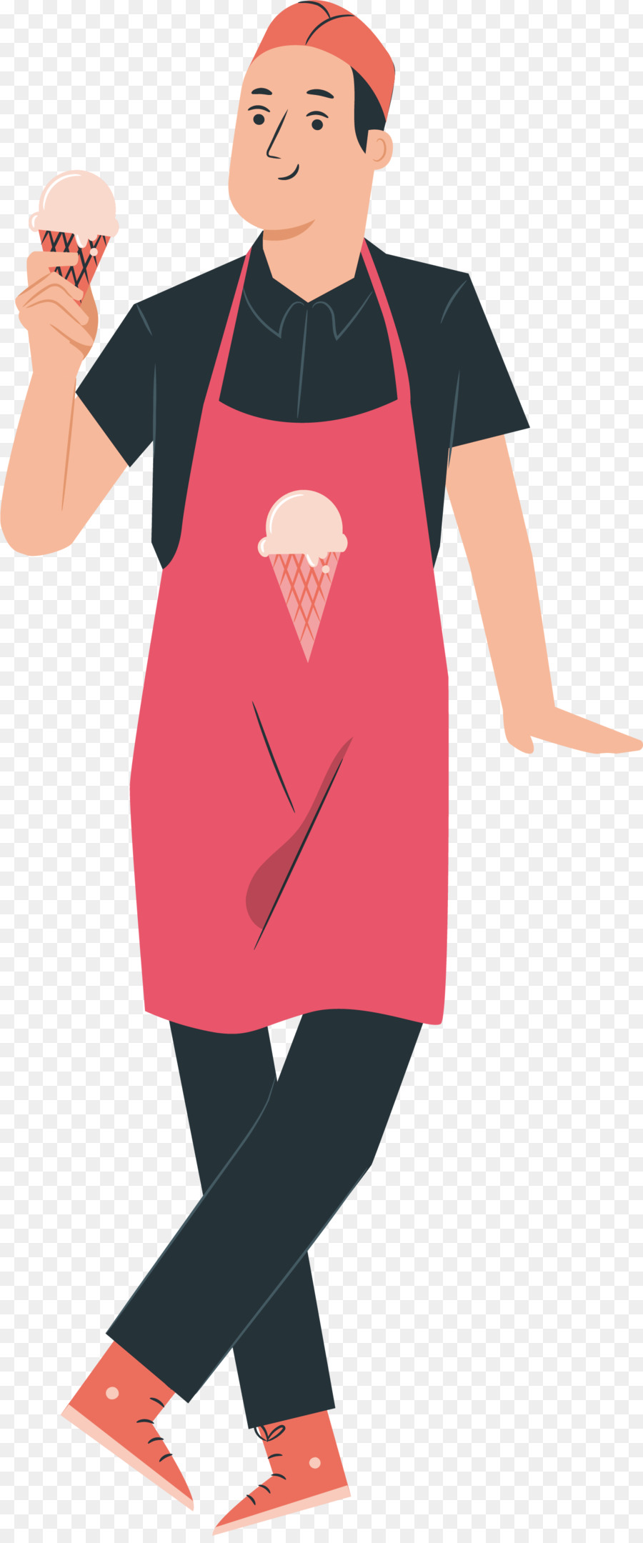 Vendeur De Glaces，Tablier PNG