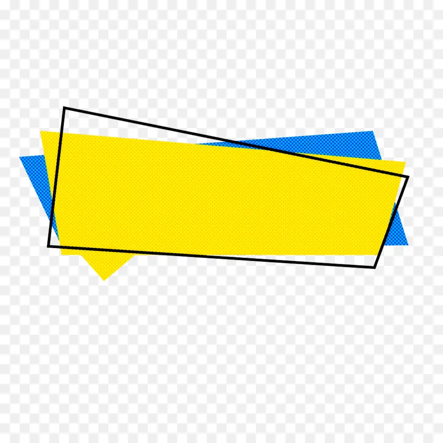 Bannière Jaune，Rectangle PNG