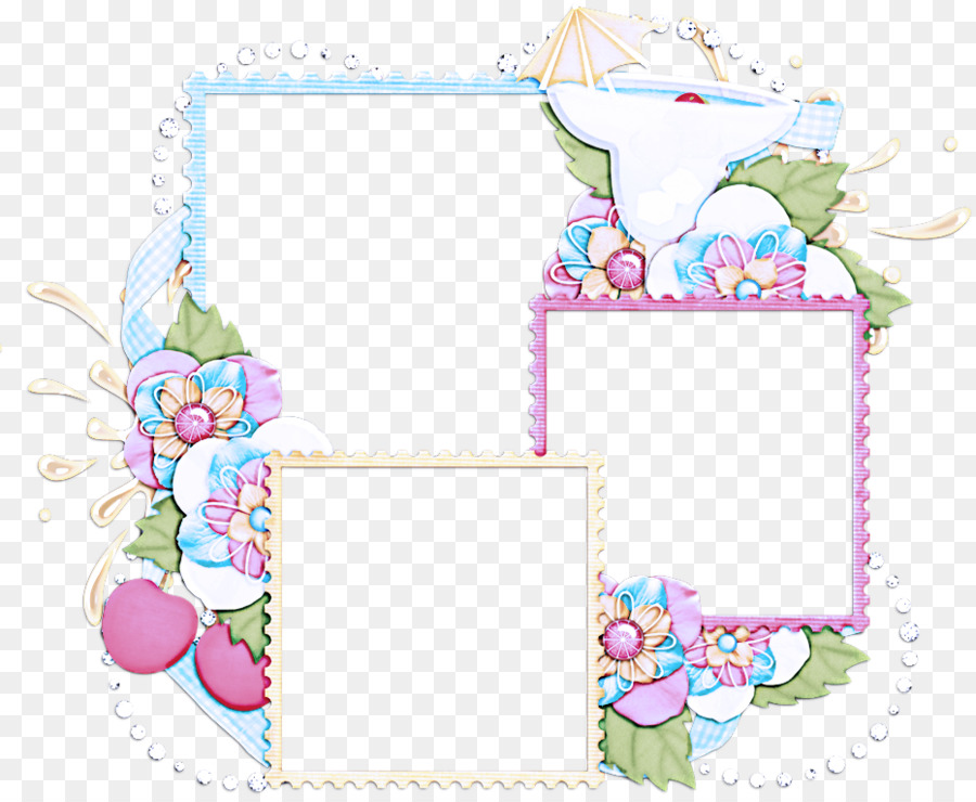 Cadres Floraux，Fleurs PNG