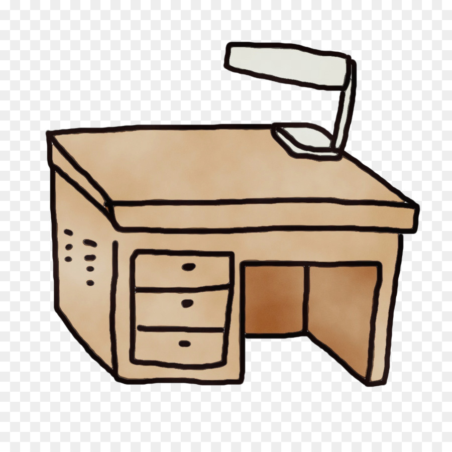 Bureau Avec Lampe，Lampe PNG