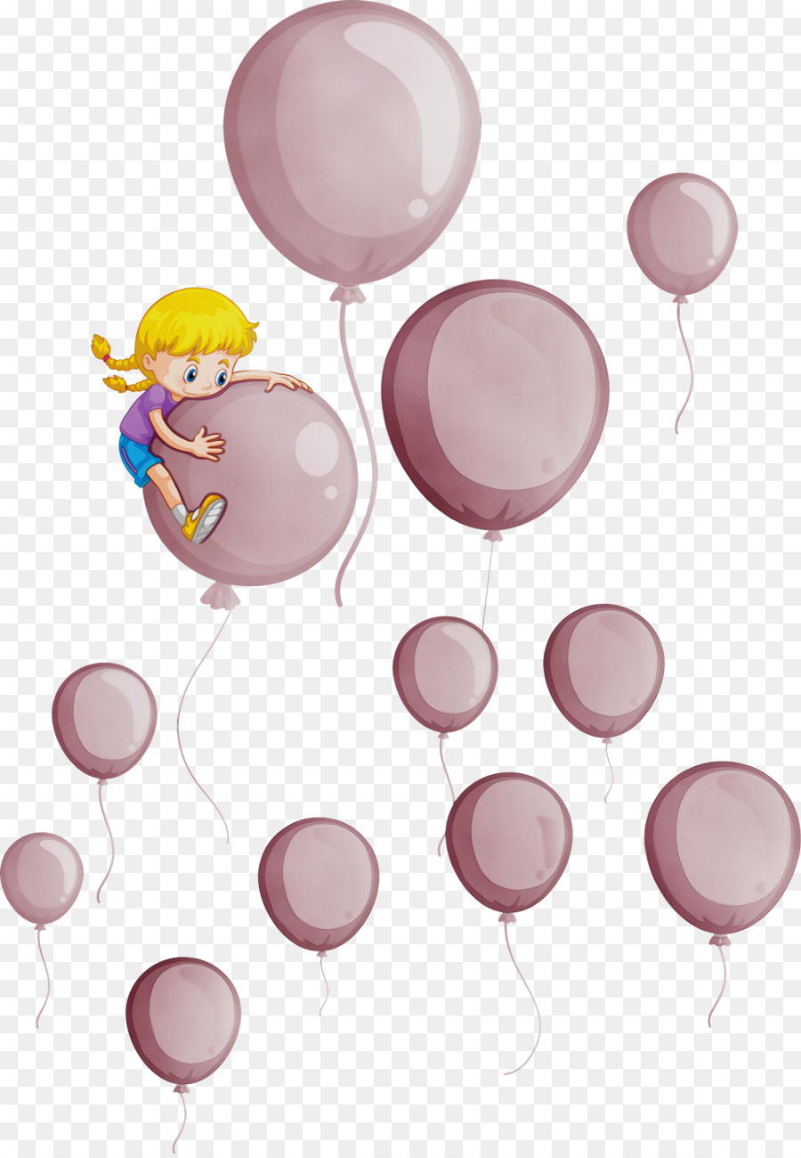 Fille Avec Des Ballons，Des Ballons PNG