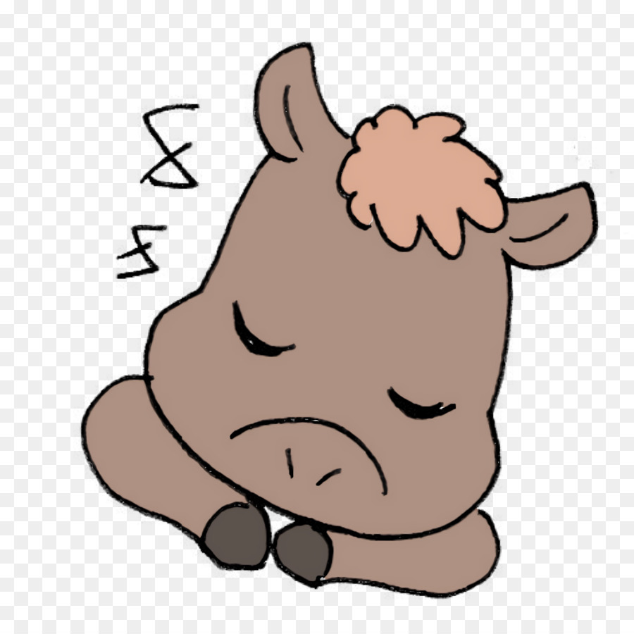 Cheval Endormi，Dessin Animé PNG