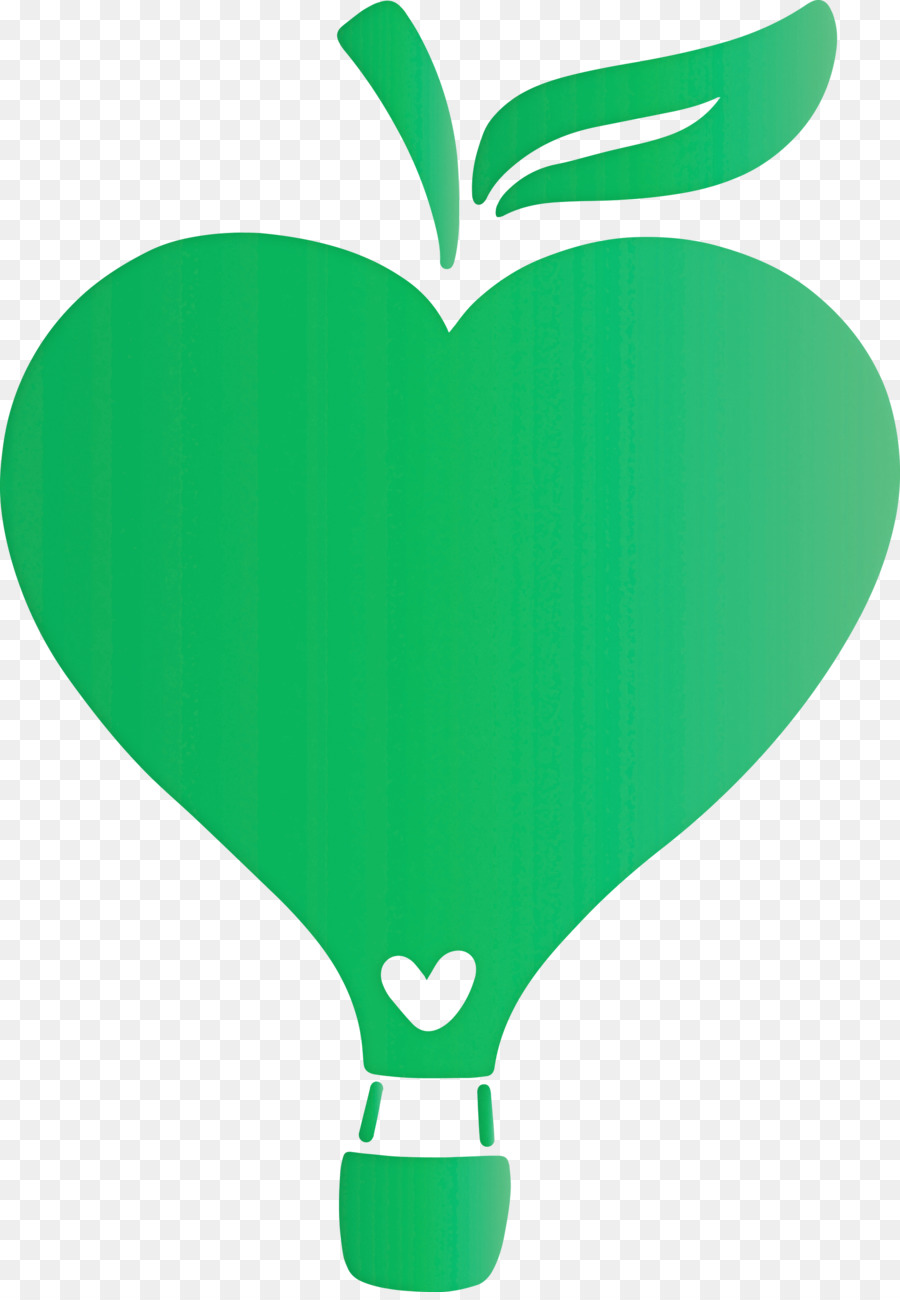 Ballon Coeur Vert，Cœur PNG