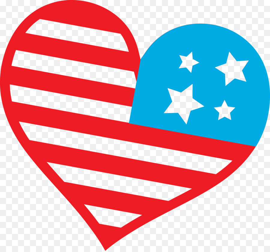 Coeur Avec Drapeau Américain，Usa PNG