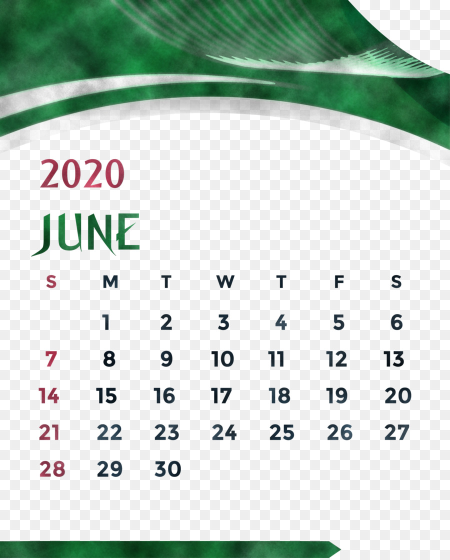 Calendrier De Juin 2020，Date PNG