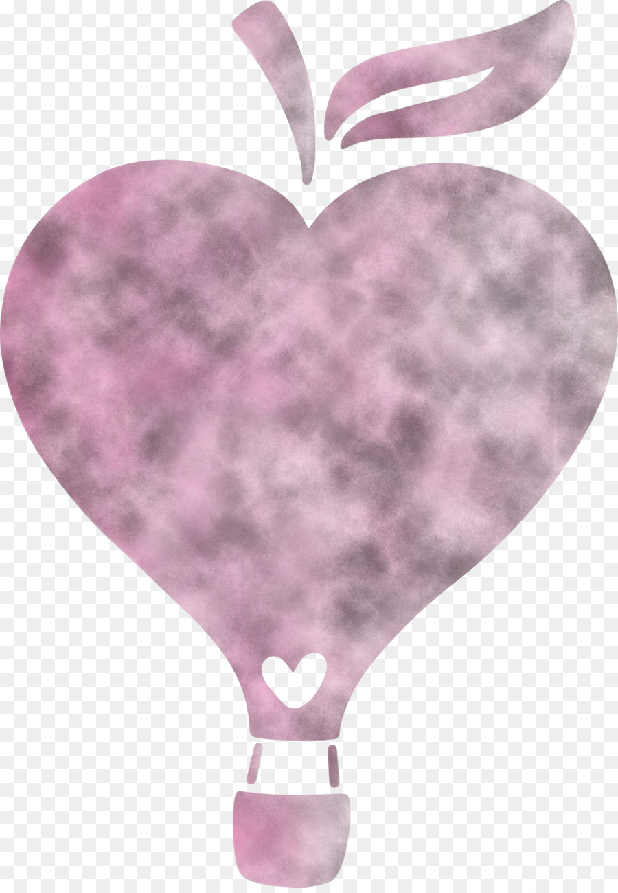 Ballon Coeur，Violet PNG