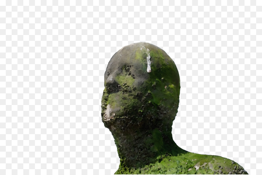 Statue Moussue，Vert PNG