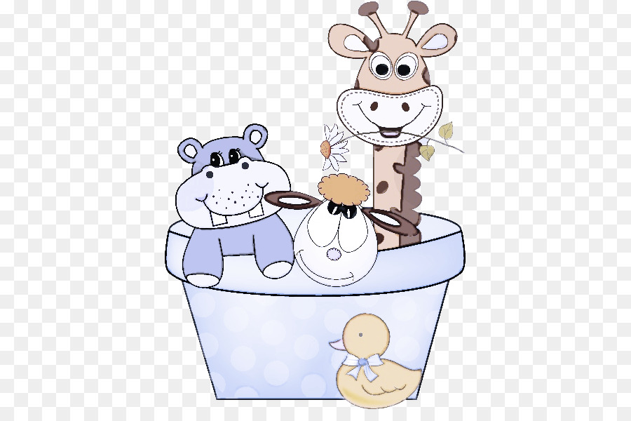 Animaux Mignons Dans Un Pot，Girafe PNG