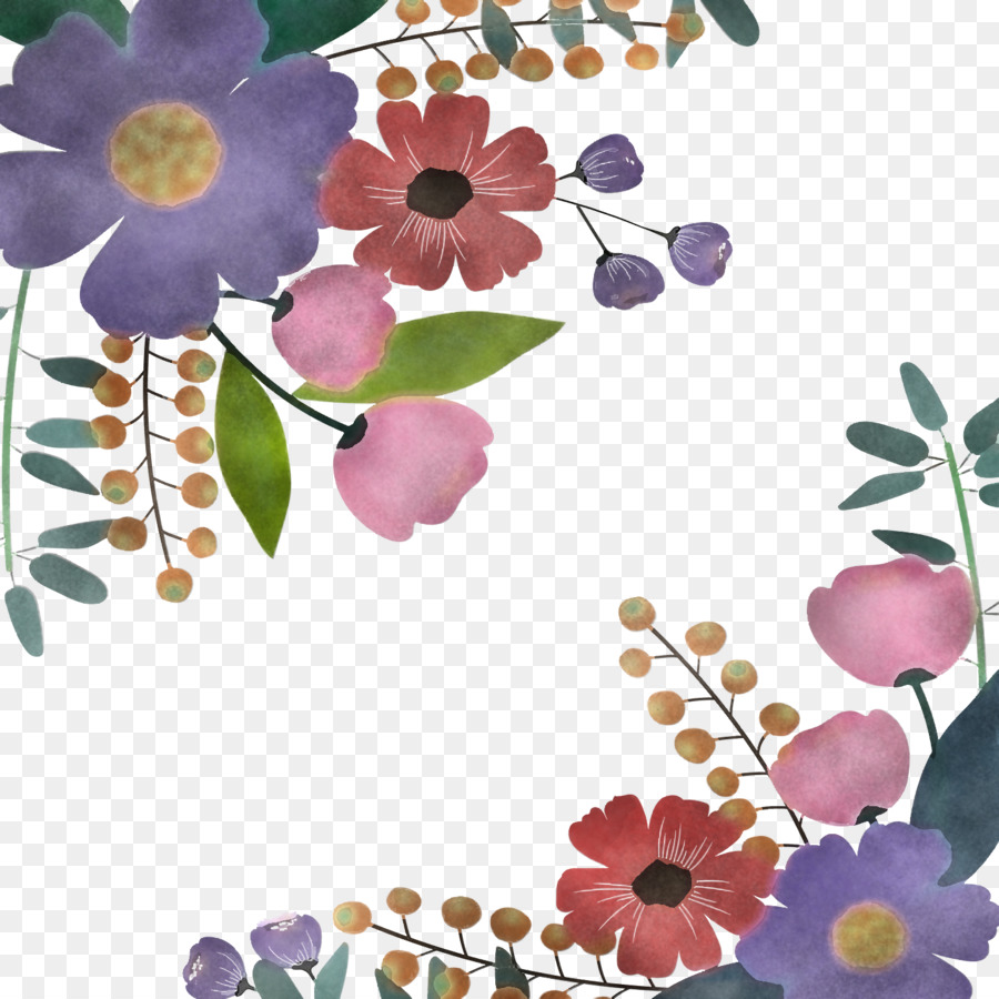 Cadre Floral，Fleurs PNG