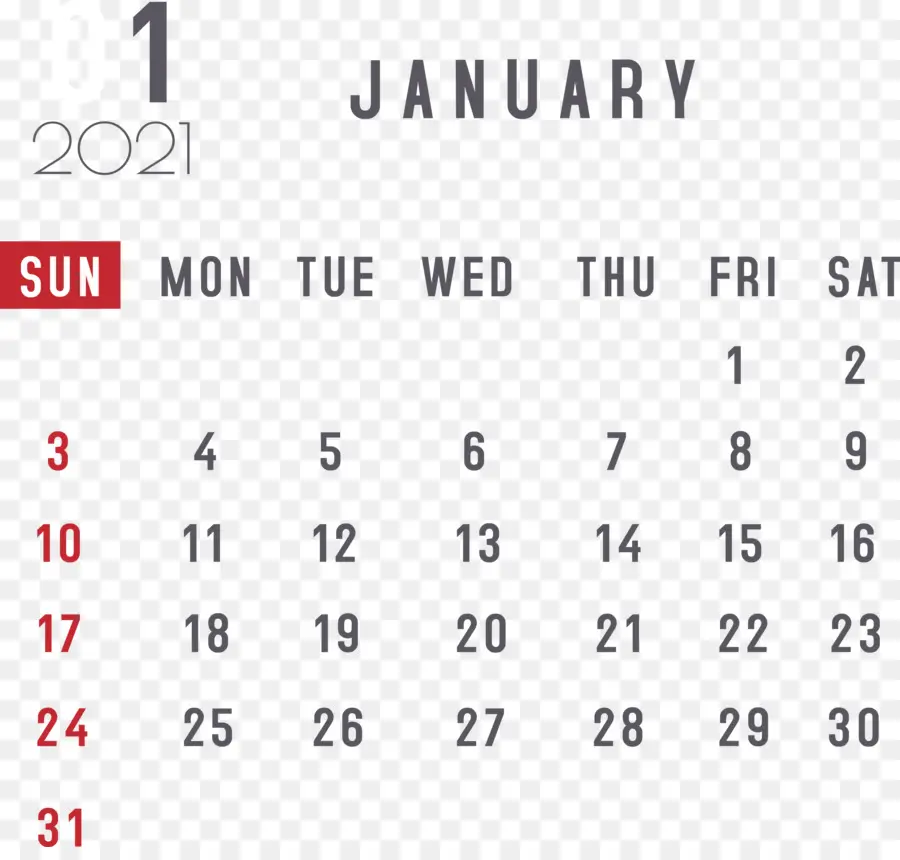 Calendrier，Janvier PNG