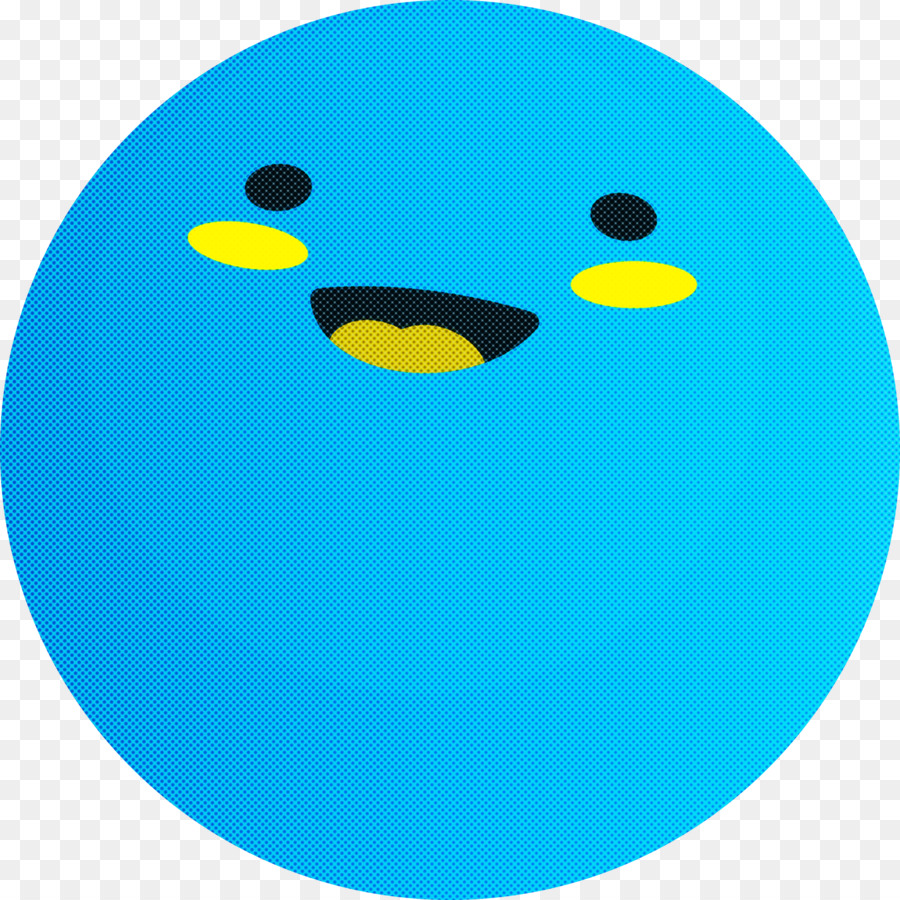 Visage Souriant Bleu，Heureux PNG