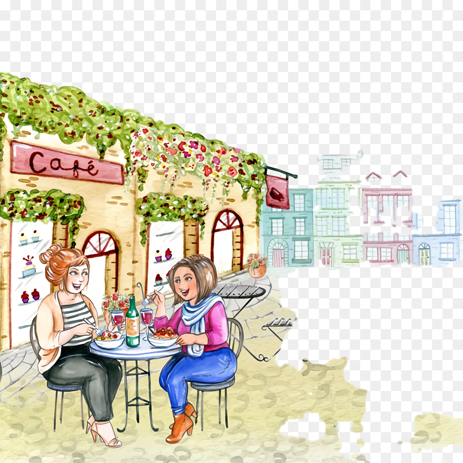 Peinture à L'aquarelle，Café PNG