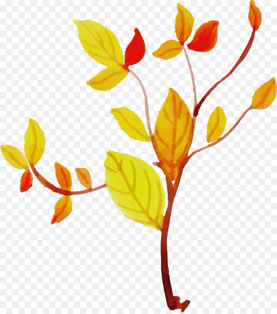 Feuille Jaune，Bifurquer PNG