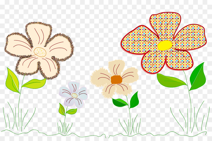 Design Floral，Dessin Animé PNG