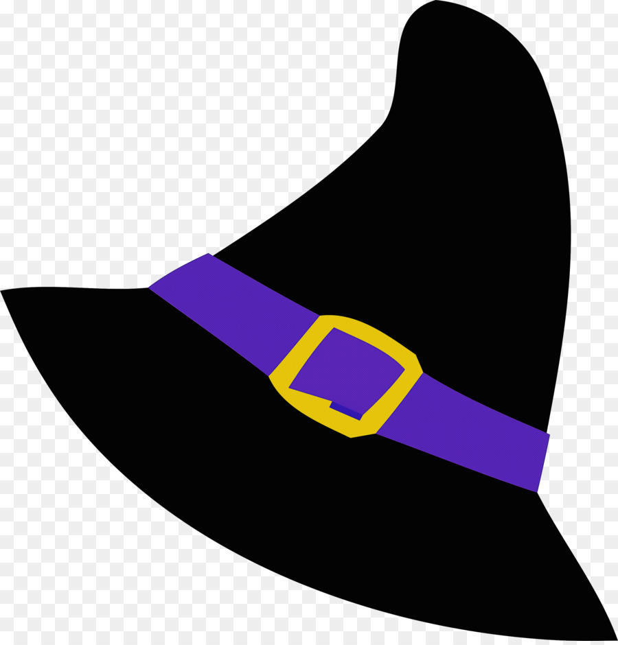 Chapeau De Sorcière Vert Et Noir，Halloween PNG